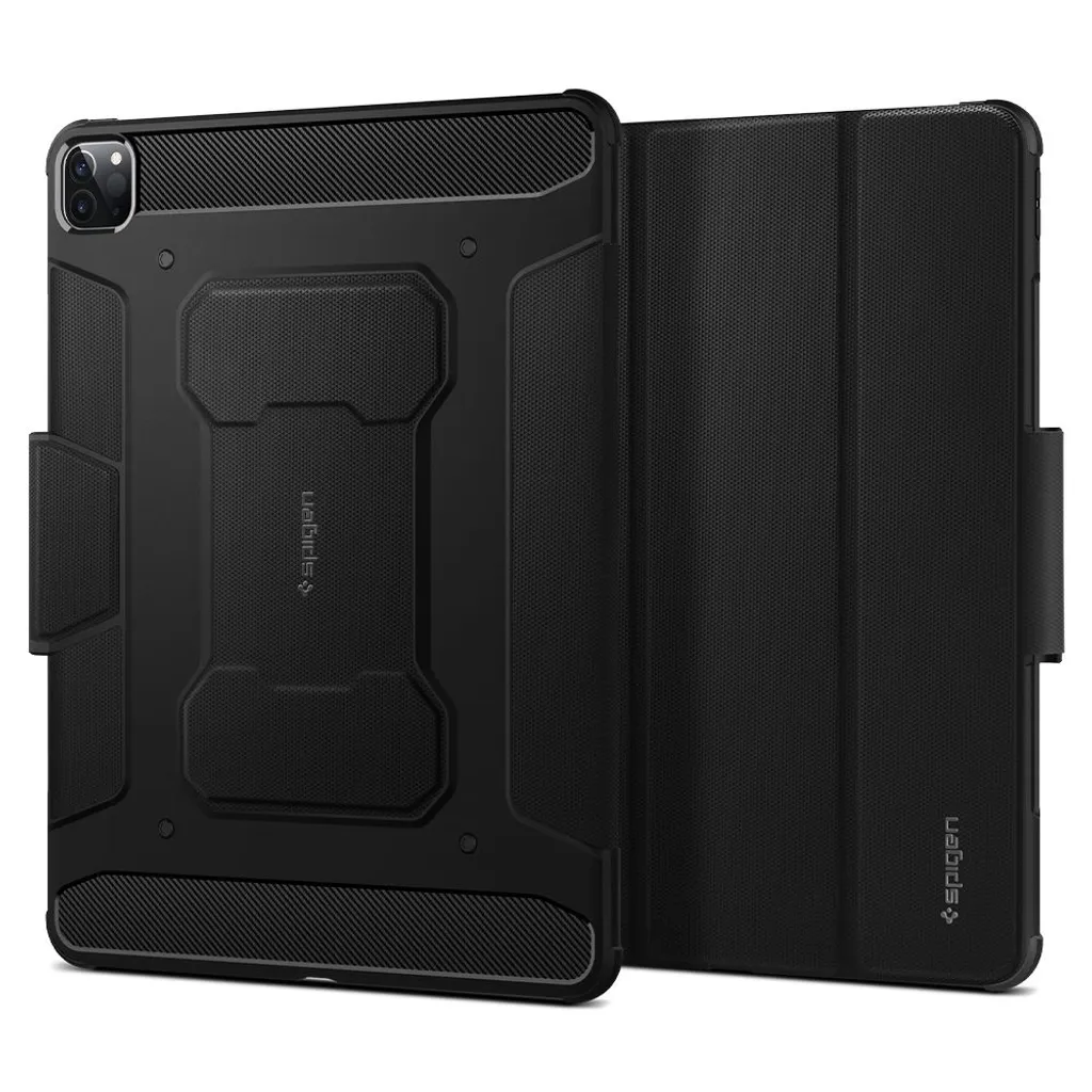 Housse iPad Pro 12.9 2021 Support ajustable Spigen Rugged Armor Pro Mat