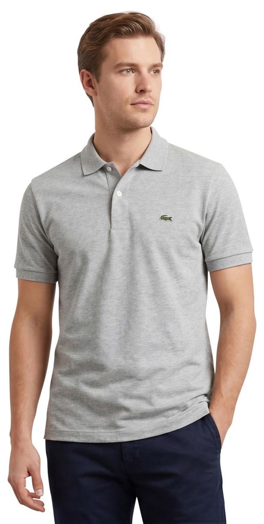 Lacoste Polo grau meliert Classic Fit Produktbild 