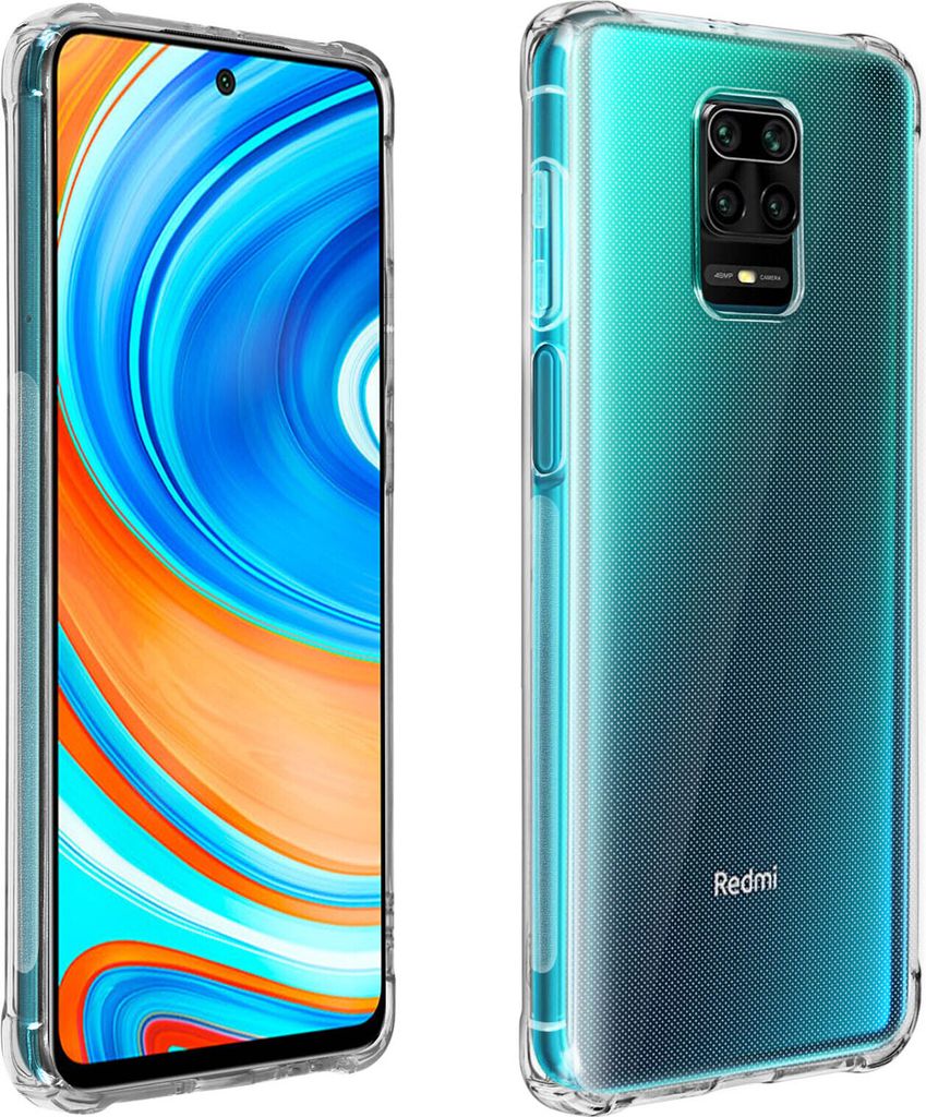 Avizar, Xiaomi Redmi Note 9S/9 Pro/9 Pro Max Silikon Bumper Hülle, Transparent
