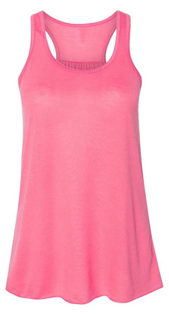 Bella + Canvas - "Flowy" Ärmelloses Oberteil Racerback für Damen FK1985 (S) (Neon-Pink)