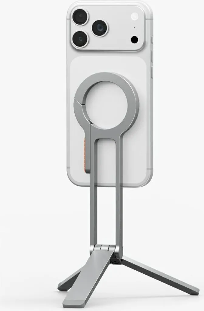 Trépied magnétique UNIQ Arcus Argent : fini les chutes de votre iPhone