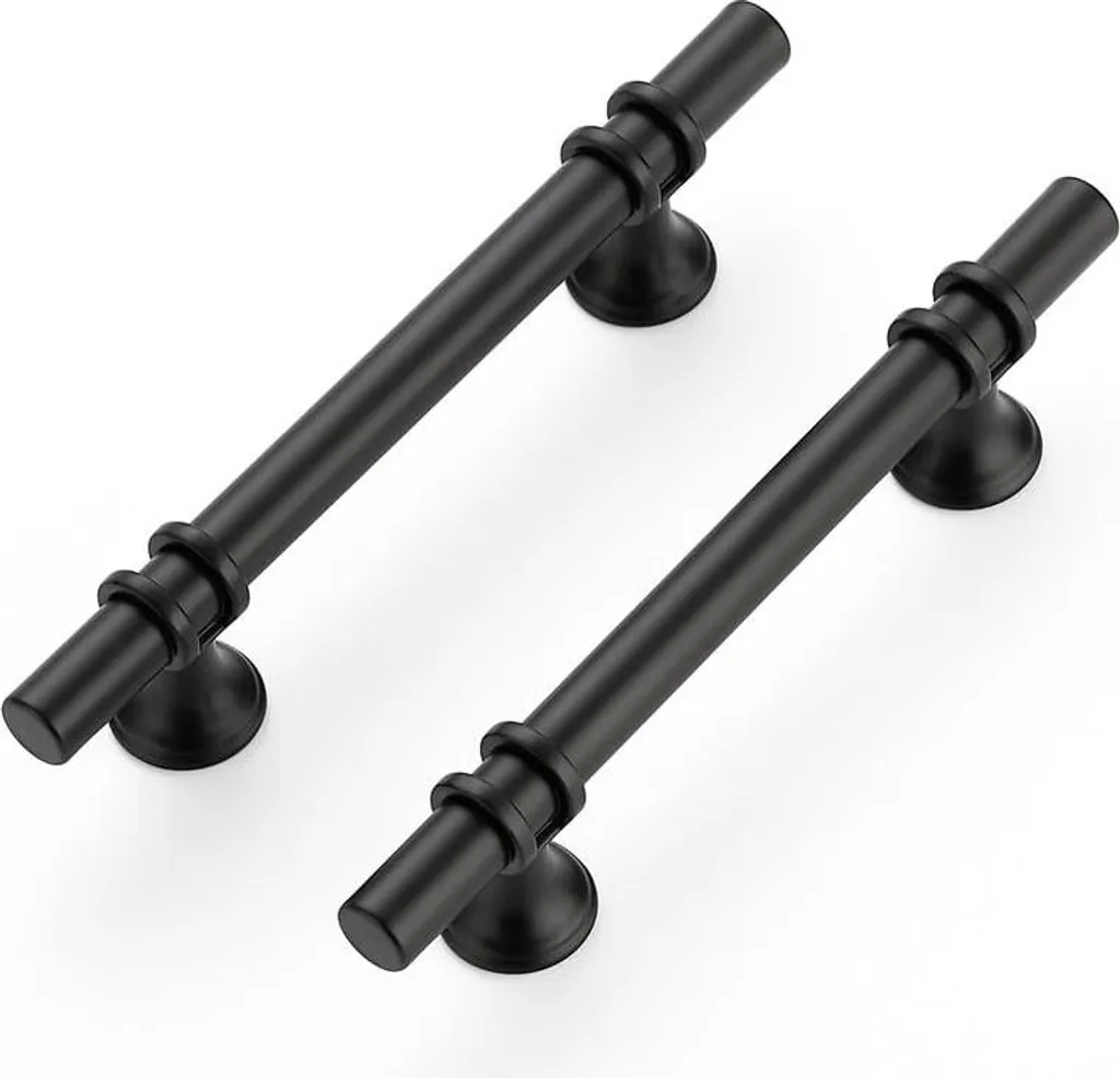 Poignées d'armoires noires lot de 15 - Accessoire de meuble 102 mm