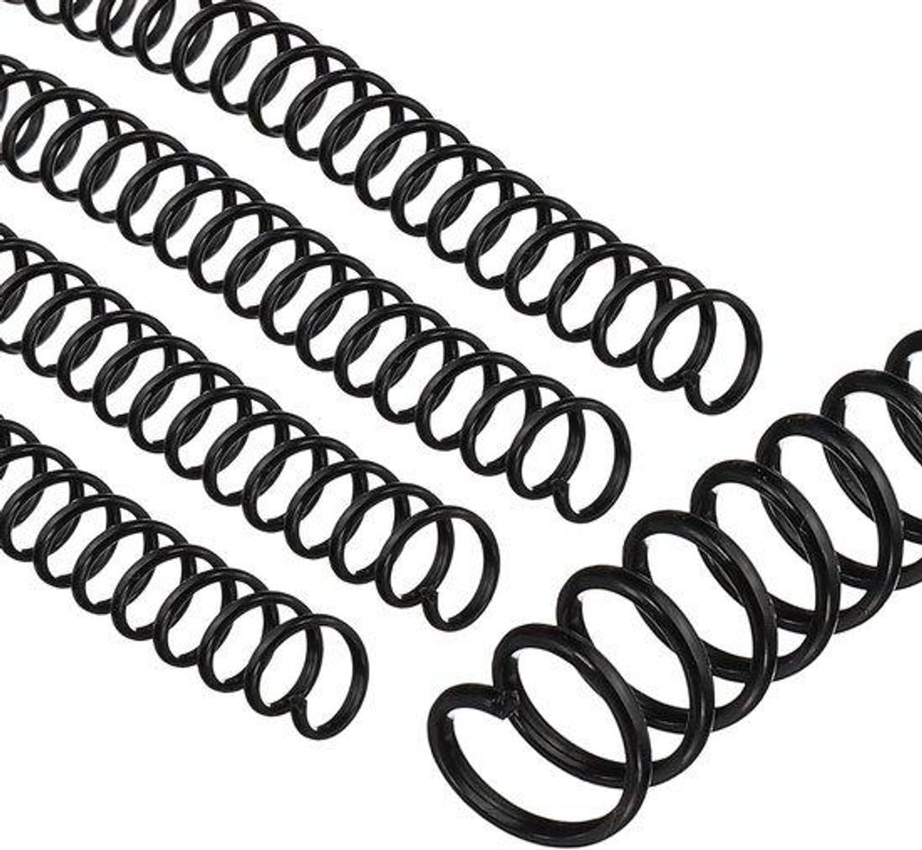 Kunststof Bindspiralen für Dokumente - 10mm 75 Vel - Schwarz
