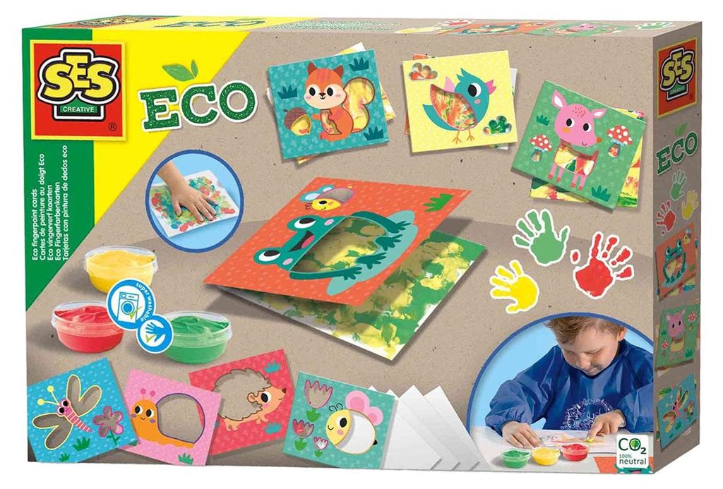 SES Creative 24925 Eco Fingerfarbenkarten – Nachhaltiges Produktbild 