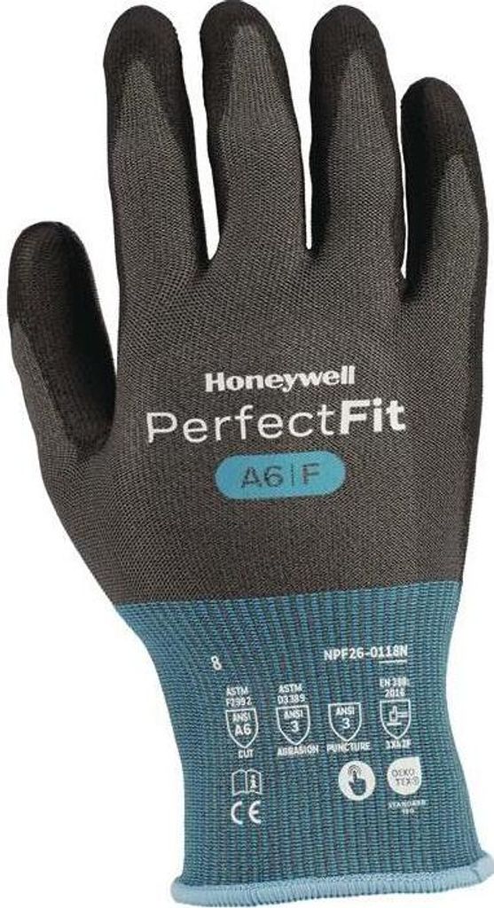 Schnittschutzhandschuhe Perfect Fit NPF 26-0118N Gre 10 blau/schwarz EN 388 PSA-Kategorie II