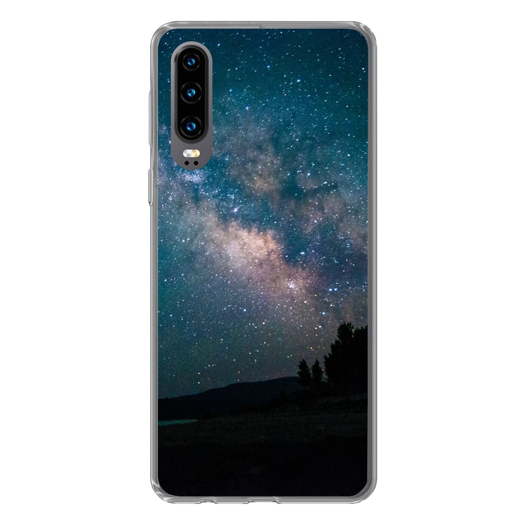 MuchoWow Handyhülle Schutzhülle Hülle für Huawei P30 Sterne - Planeten - Galaxie - Jungen - Mädchen - Kinder Silikon Softcase Handy Hülle -...