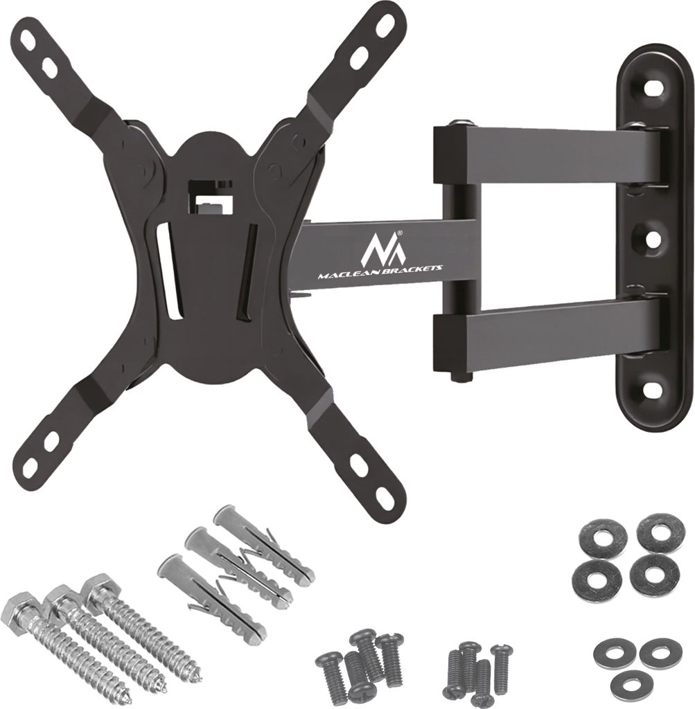 Maclean-Halterung für TV oder Monitor, max. VESA 200x200, 23-43", 30kg, schwarz, MC-418