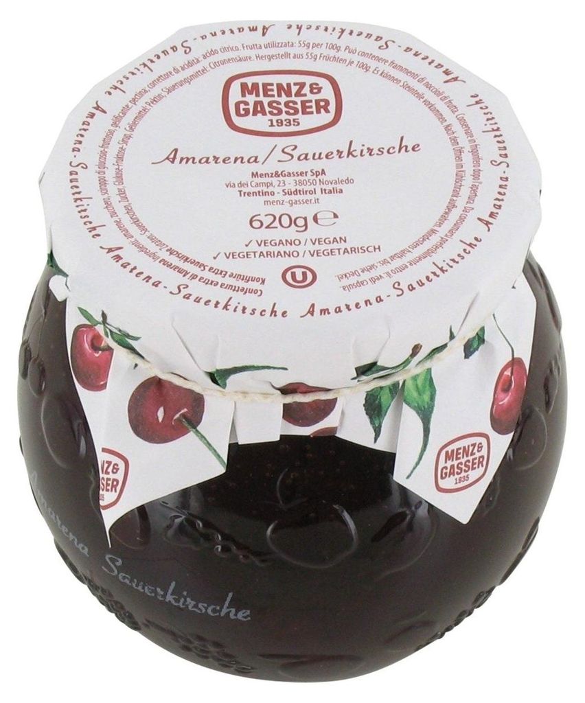 Menz & Gasser Kersen Jam Edel 620g – jemný čerešňový džem Obrázok produktu 