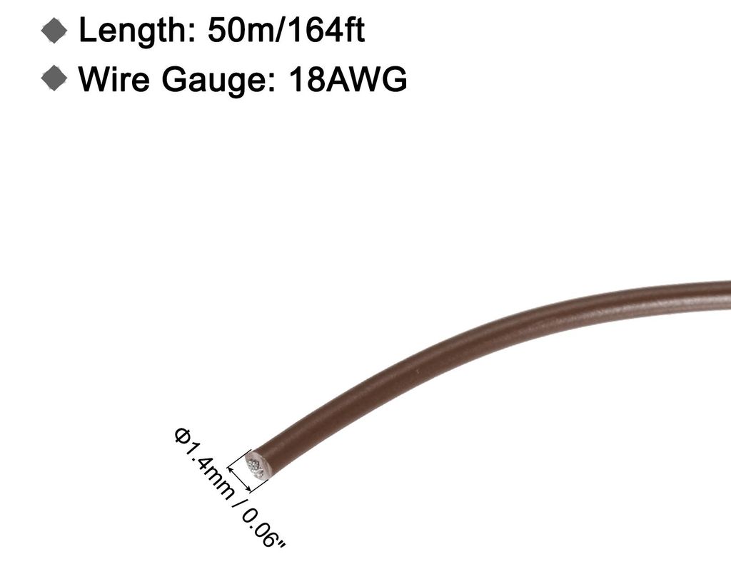 24 AWG 0.2mm2 Flexibel PVC Elektronik Kabel 50m, 1.4mm OD Verzinnter Kupferdraht fš¹r RC-Flugzeuge, Lastwagen, Auto, DIY Batterieklemmenkabel (Br...