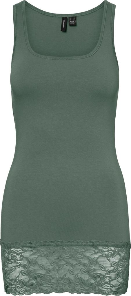 VERO MODA Tanktop mit Spitzenborte und Rundhalsausschnitt Größe: S