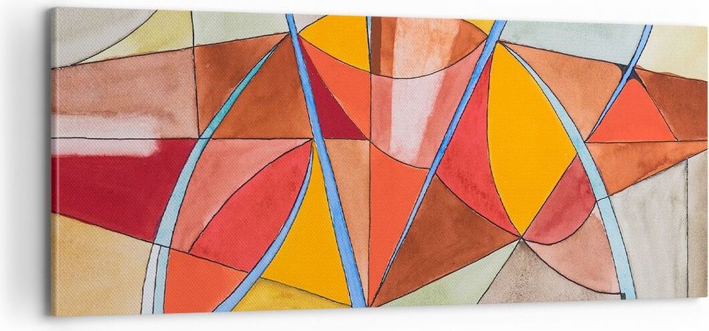 Bild auf Leinwand - Leinwandbild - Abstraktion modern - 100x40cm - Wand Bild - Wanddeko - Leinwanddruck - Bilder - Kunstdruck - Wanddekoration - Le...