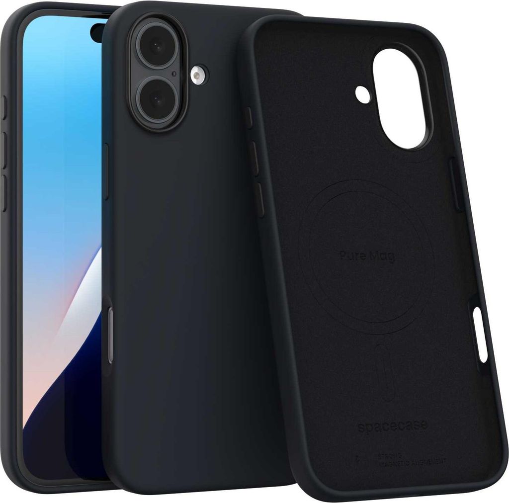 Spacecase Pure Mag iPhone 16 Plus schwarz