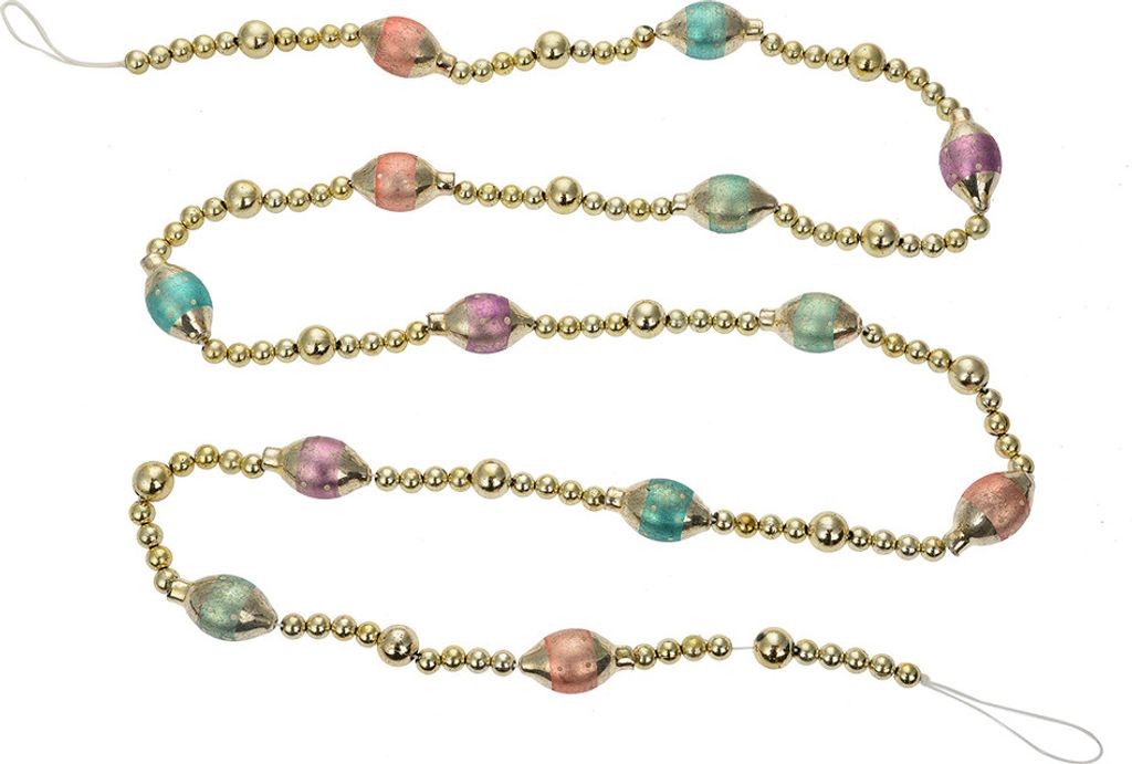 Clayre & Eef Dekoration Weihnachtsgirlande Ø 2x180 cm Goldfarbig Metall