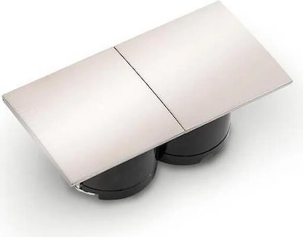 Double prise pour plan de travail cuisine DUE inox avec volet coulissant - 3