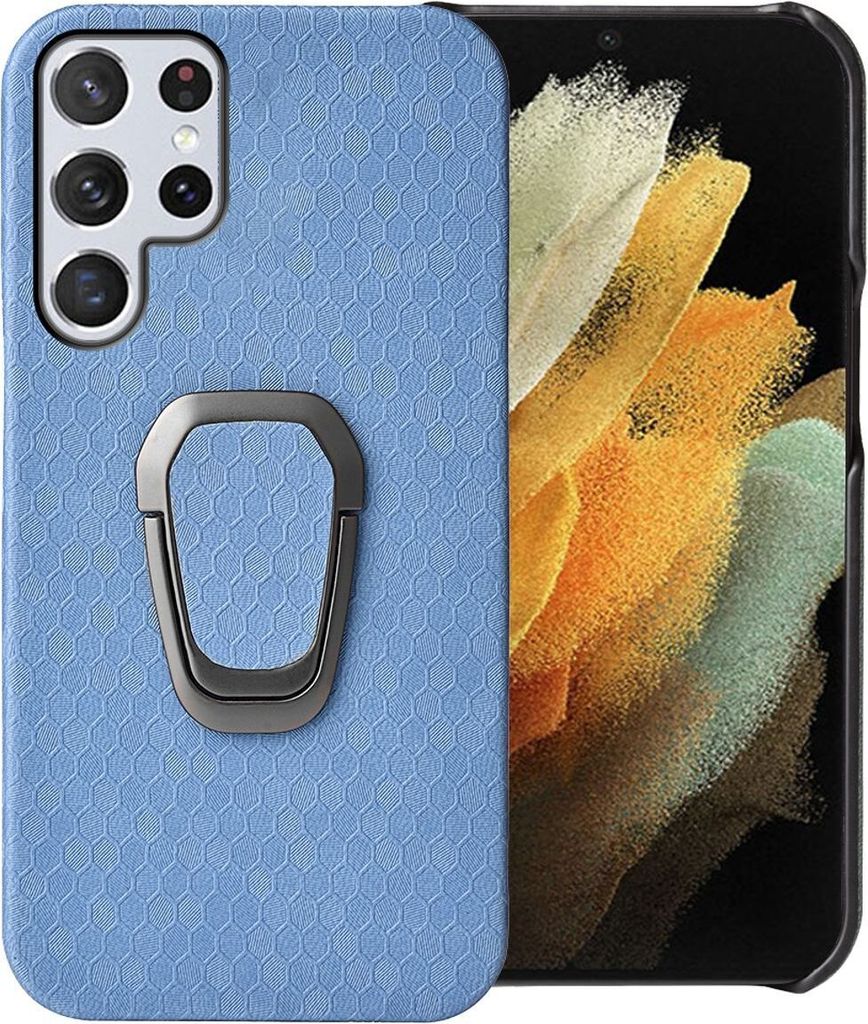 König Design Hülle kompatibel mit Samsung Galaxy S22 Ultra 5G Kunststoff Soft Handyhülle - Handy Case Baby Blau