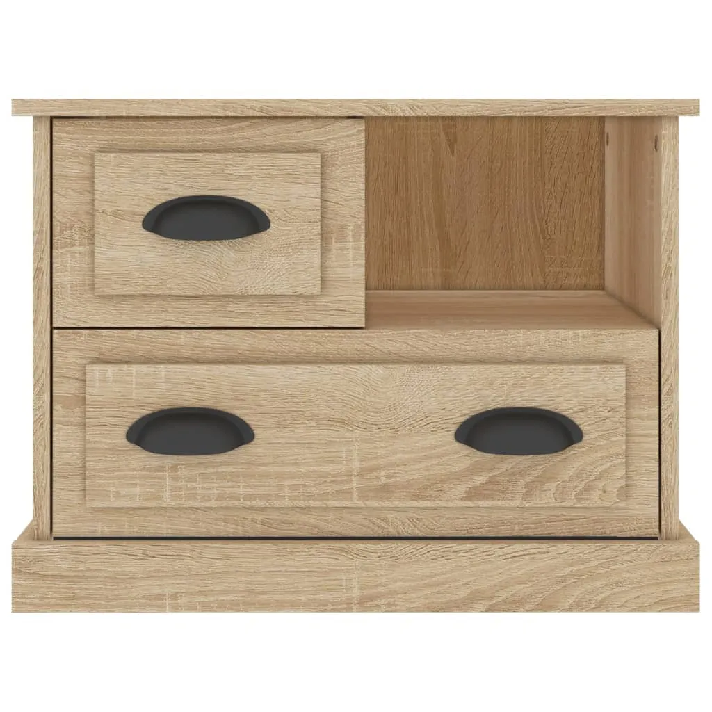 Table de Chevet Stable en Chêne Sonoma - Solution de Rangement Large 60cm - 8