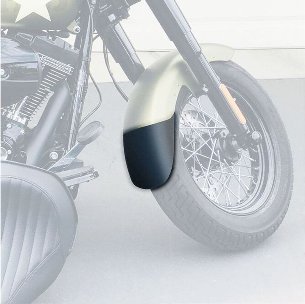 PUIG 21849N Verlängerung des vorderen Schutzblechs passend fuer HARLEY DAVIDSON SOFTAIL SLIM FLSL Schwarz