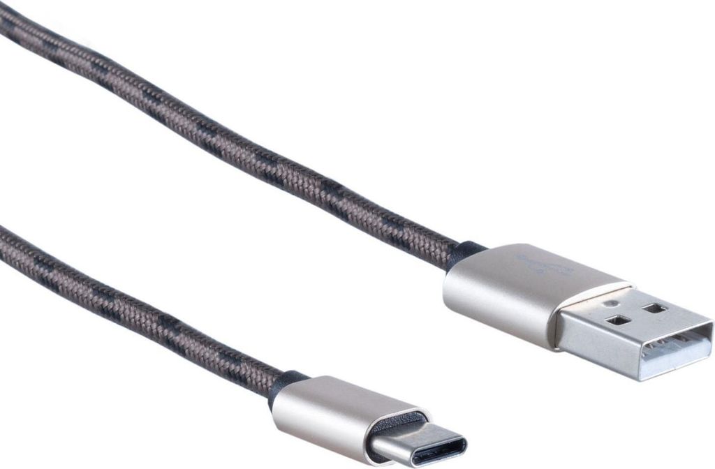 S/CONN maximum connectivity USB 3in1 Ladekabel A Stecker auf USB Micro B + USB Typ C + 8-pin Stecker, rot, 1,2m (14-50070)
