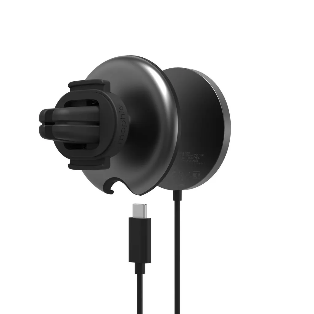 Mophie Snap Plus Wireless Vent Mount Noir : Support Magnétique MagSafe
