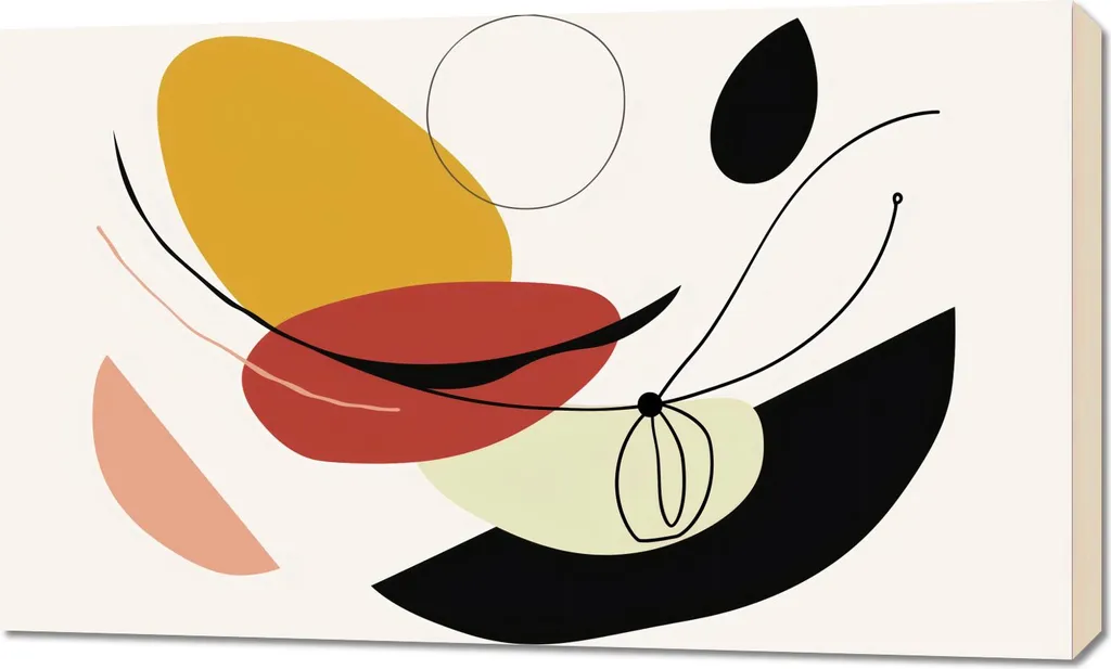 Image salon Courbure géométrique 100 x 60 cm - Habiller un grand mur vide