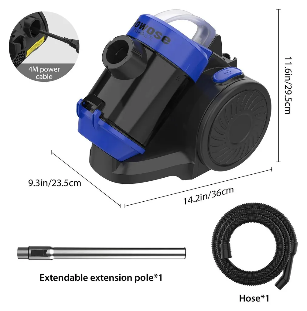 Aspirateur traîneau sans sac léger et puissant pour sols durs et tapis
