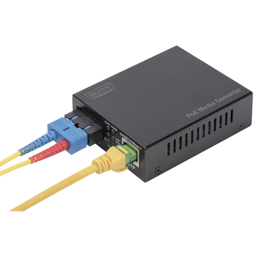Convertisseur Gigabit PoE PSE SC Multimode avec alimentation intégrée - 13