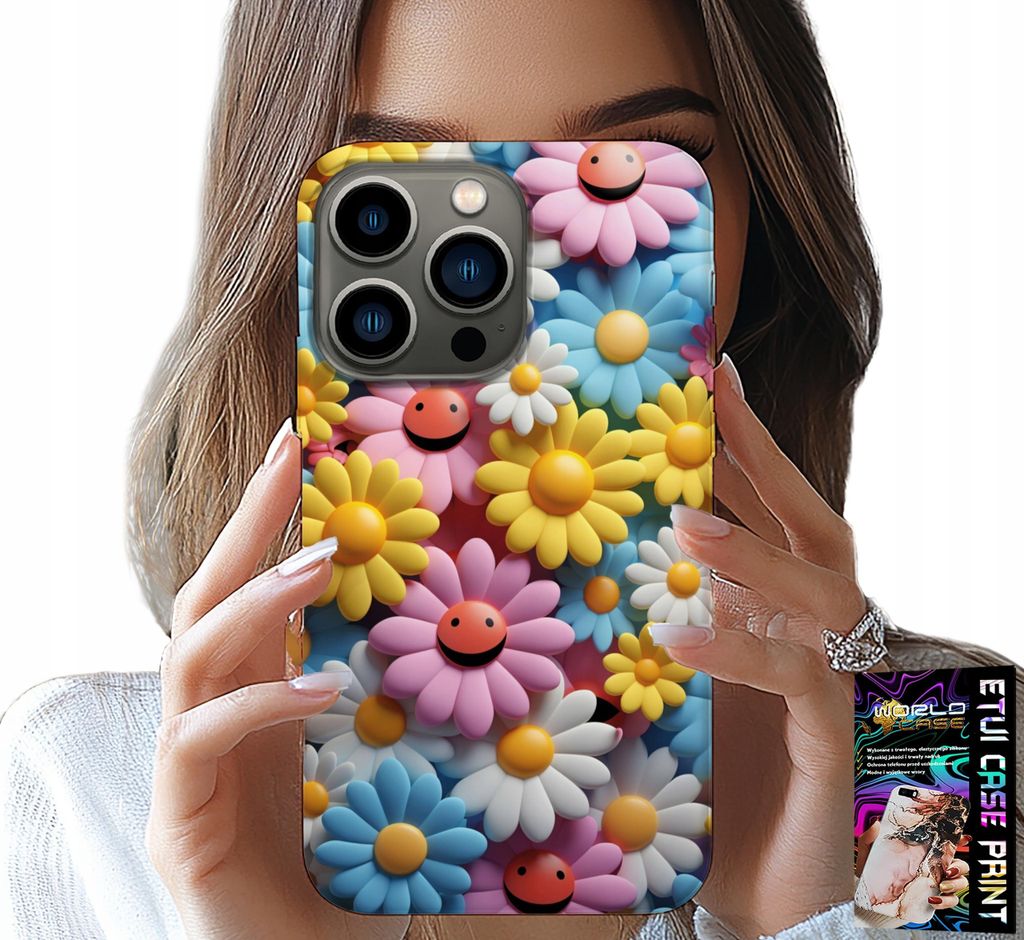 Etui Für Iphone 16 Pro Max - Bunte Blumen, Gänseblümchen Etui