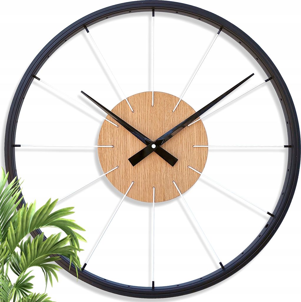 Große Metall LOFT Fahrrad Uhr Romuś 52cm