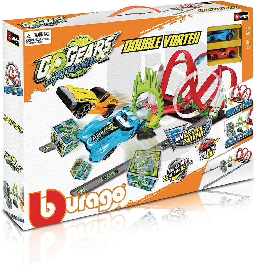 Circuit automobile Bburago GoGears Double Vortex anti-panne de pile