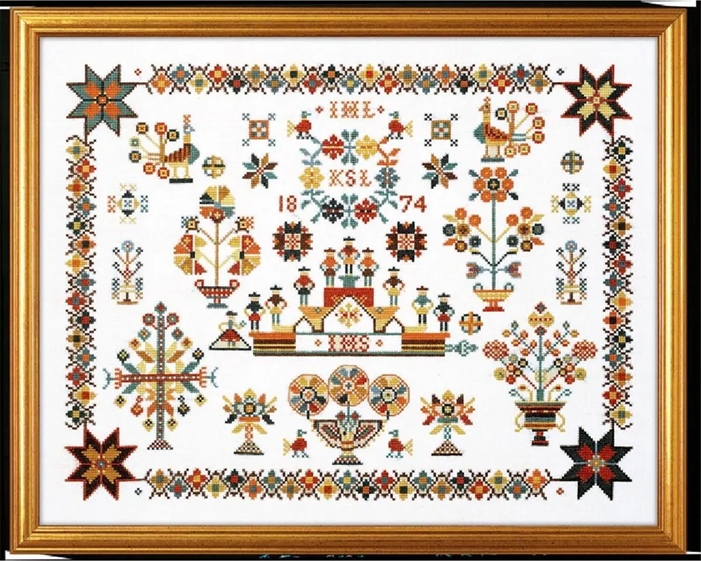 Set Eva Rosenstand Sampler Olanda 40x50cm | Punto Croce su Lino 26ct