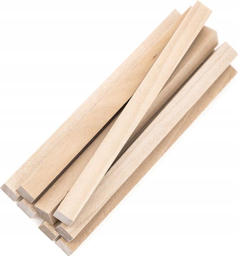 Quadratische Holzstäbe zum Zählen von Scrapbooking, natur, 10 mm, 8 Stück, DpCraft