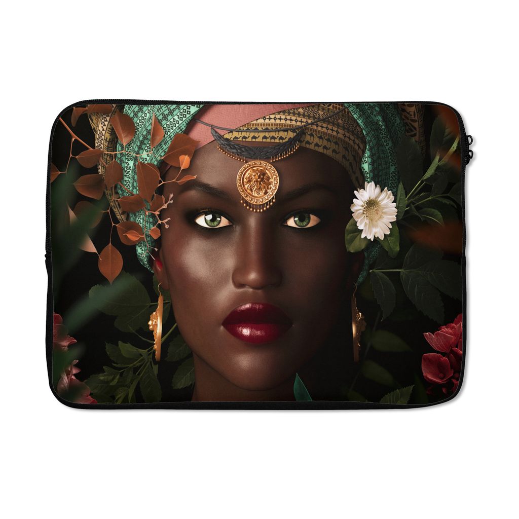 MuchoWow Laptop Hülle 13 Zoll Frau - Blumen - Schmetterlinge - Pflanzen - Schmuck - Luxus Laptoptasche - Laptophülle - Sleeve - Rundumschutz