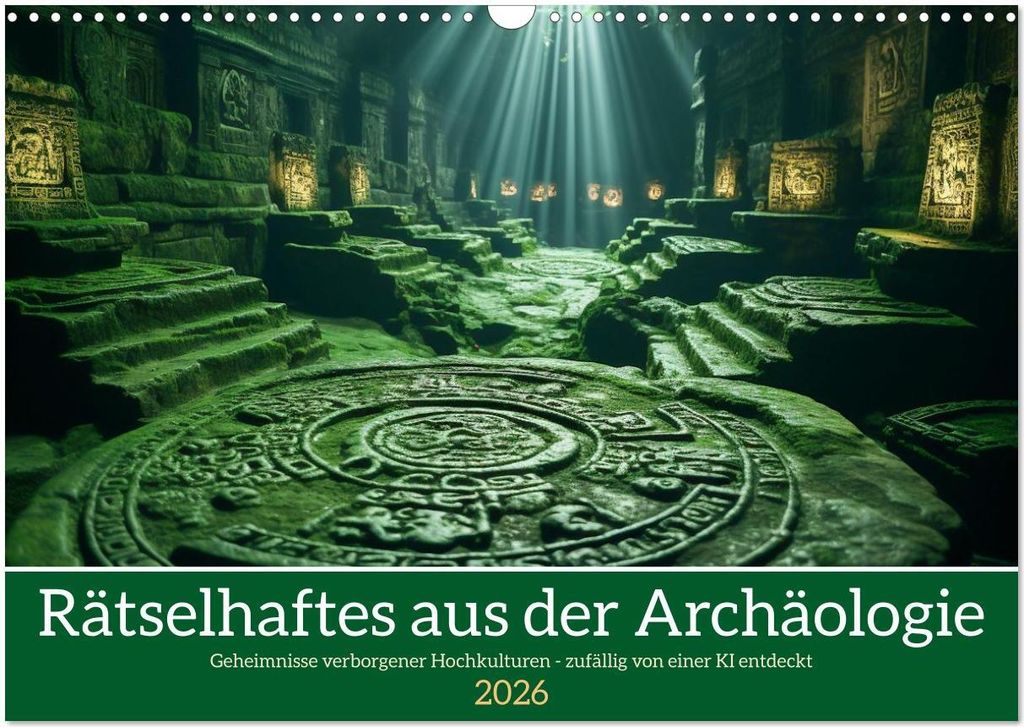 Rätselhaftes aus der Archäologie (Wandkalender 2026 DIN A3 quer), CALVENDO Monatskalender