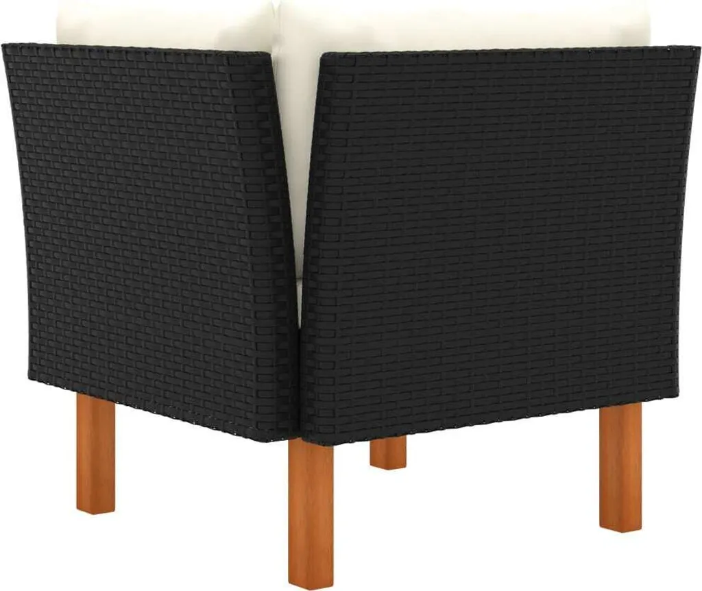 Set 2 Divani Angolari Componibili: Poly Rattan e Legno Eucalipto - 4