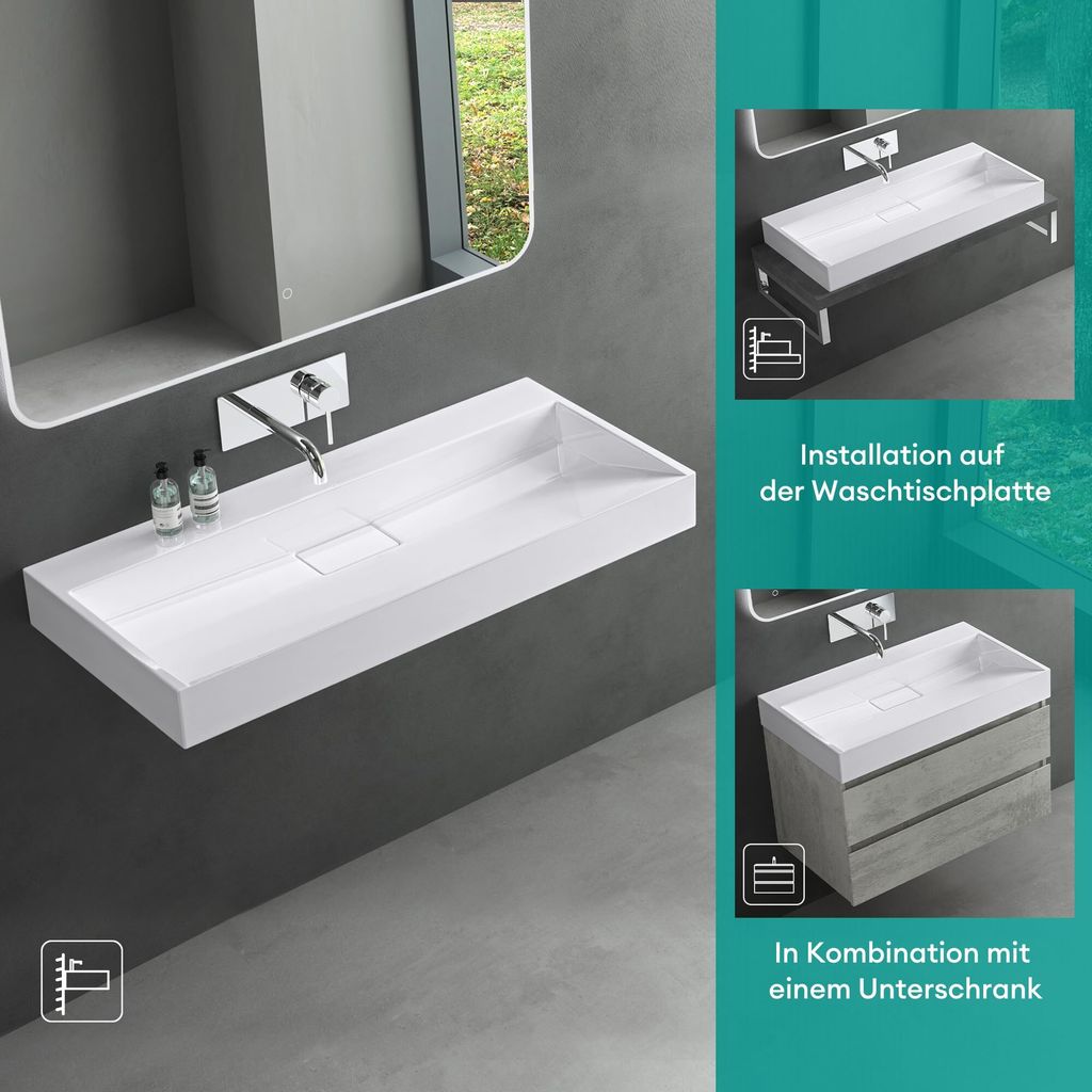 Mai & Mai Waschbecken Aufsatzwaschbecken Weiß Produktbild 4