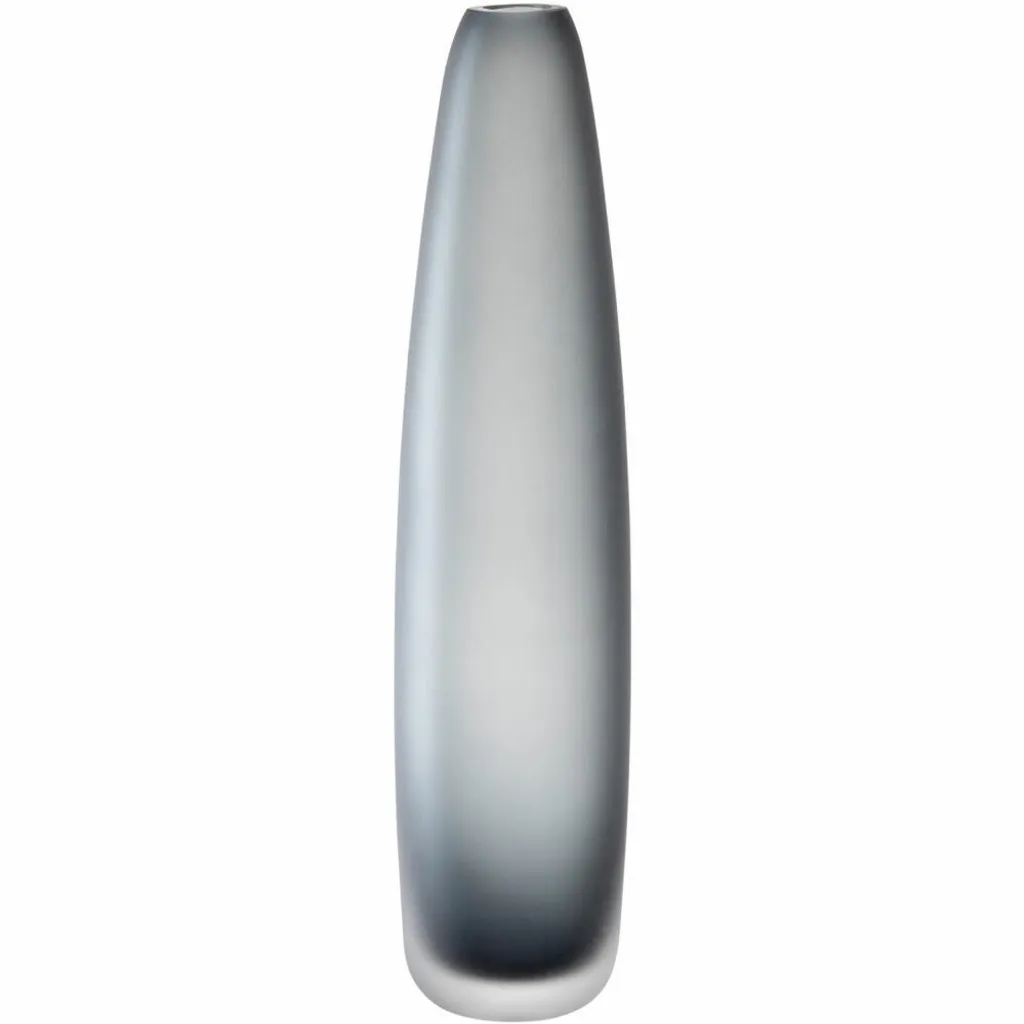 Vase en Verre Fait Main Leonardo Bellagio Anthracite - Design 46 cm