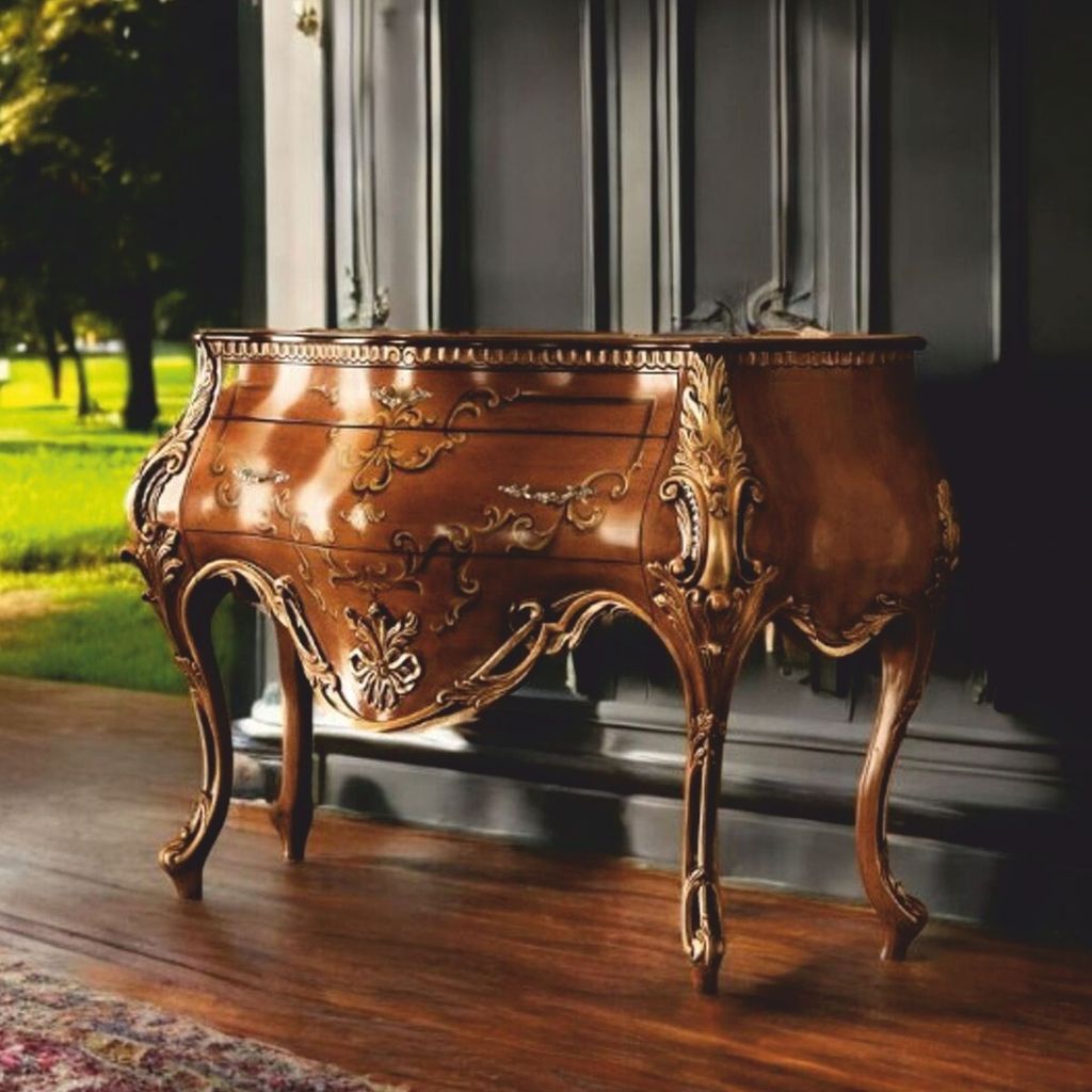 Casa Padrino Luxus Barock Kommode Braun / Gold 155 cm - Italy
