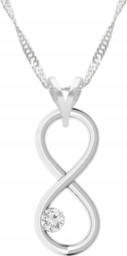 Collana in argento con simbolo dell'infinito, Infinity SILVER 925