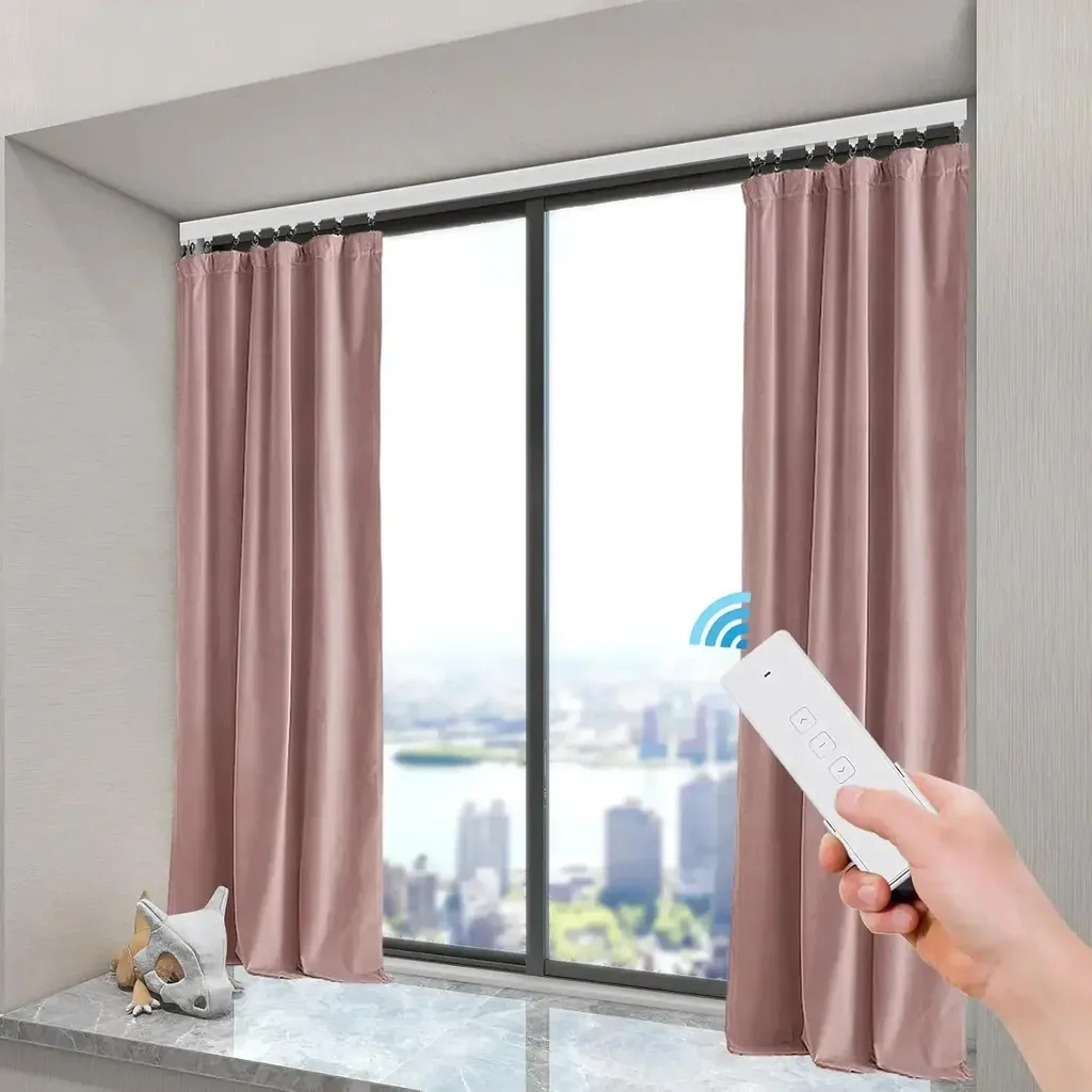 Tringle motorisée connectée à minuterie avec moteur 18W extensible
