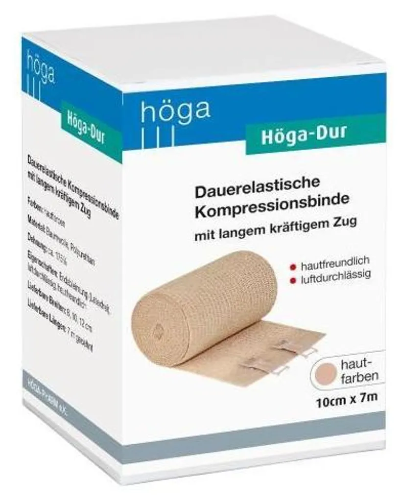 Bande de contention Höga-Dur 10cm x 7m couleur chair pour le sport