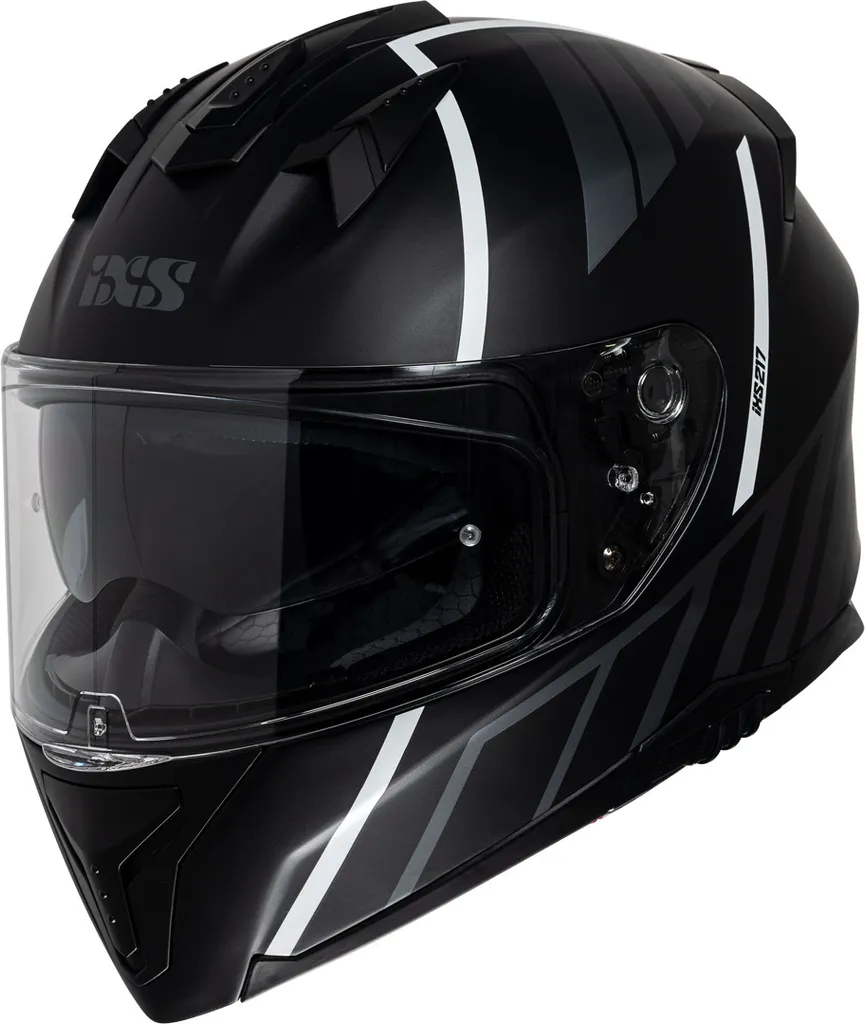Casque intégral iXS iXS217 2.0 moto noir blanc taille S pour motard