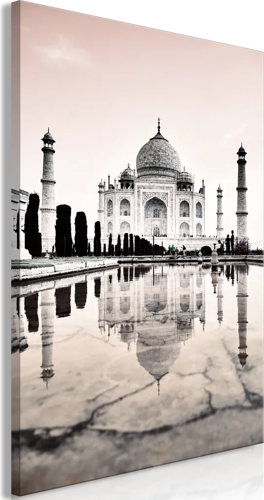 Quadro Taj Mahal 80x120 cm - Stampa su Tela Verticale per Arredo