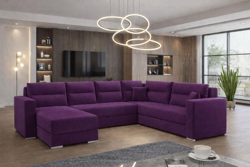 Couchgarnitur Ecksofa Sofa Sofagarnitur Captain U mit Produktbild 