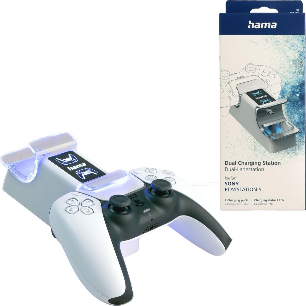 USB-oplaadstation voor twee Sony PS5 controllers Productafbeelding 