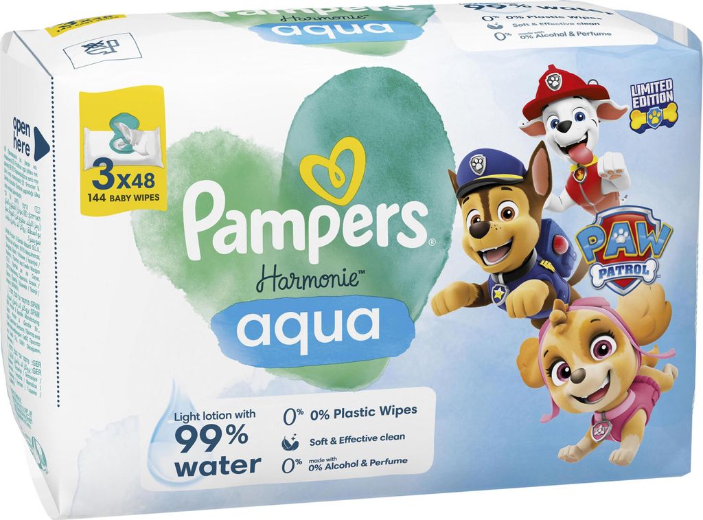 PAMPERS Harmonie Aqua Baby 3× 48 ks