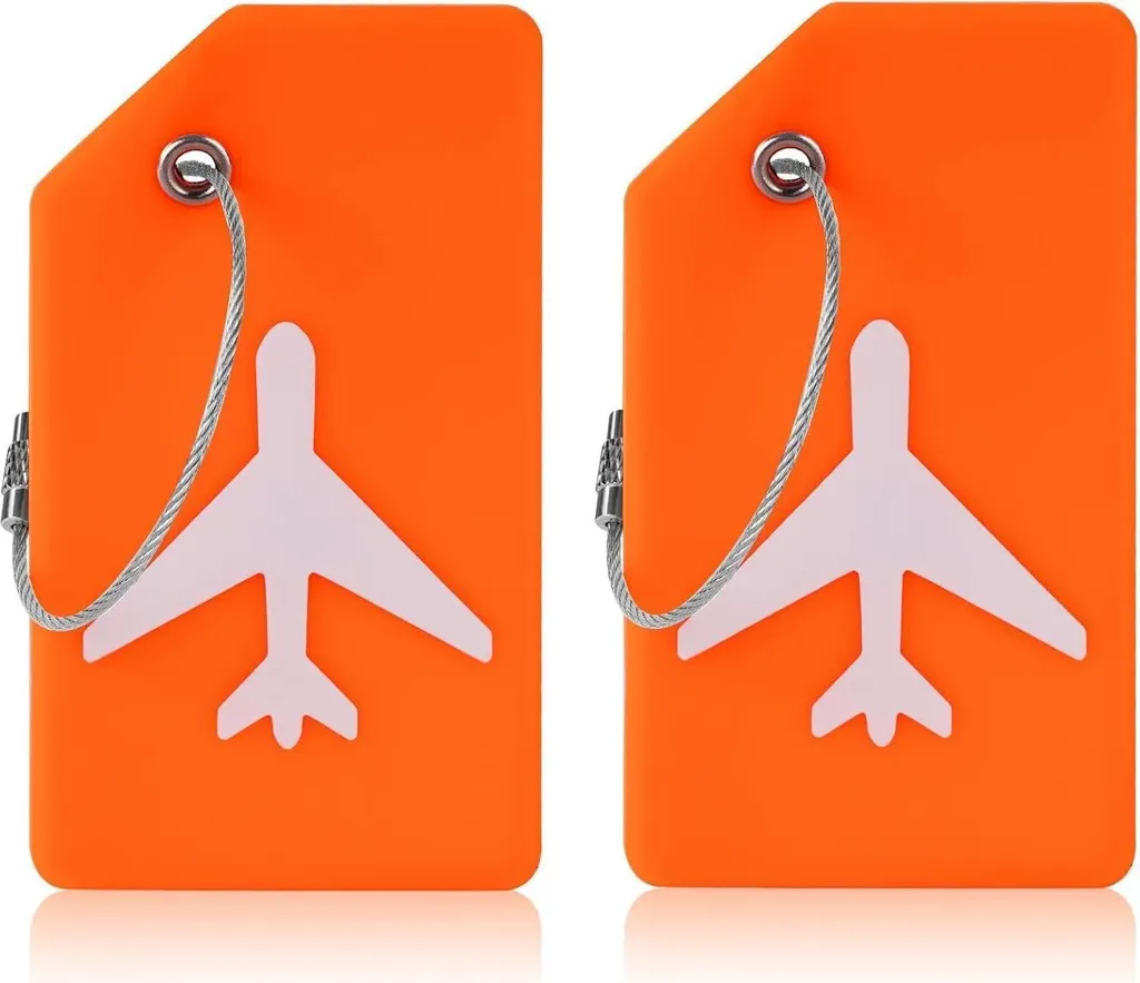 Set 2 Etichette Valigia Flintronic Silicone Arancione - Anti-Smarrimento
