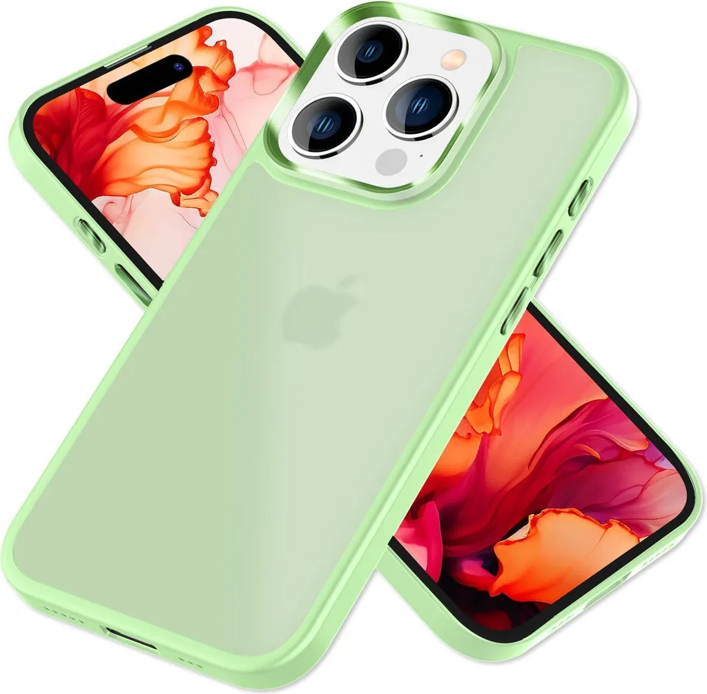 Cover iPhone 15 Pro Max Verde Menta Magnetica - Design Frosted