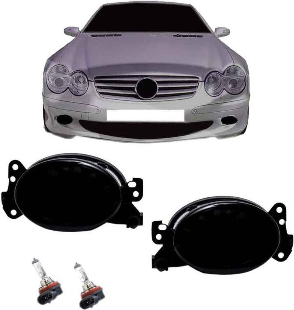 2 Nebelscheinwerfer Set Schwarz paßt für Mercedes W204 W164 Produktbild 