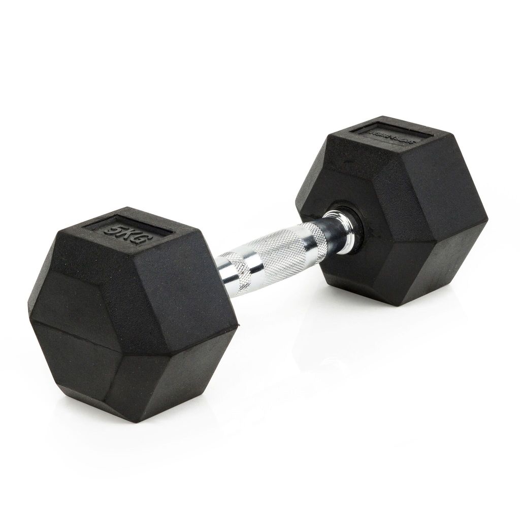 Sport-Thieme Kurzhantel "Gummi Hex", 5 kg