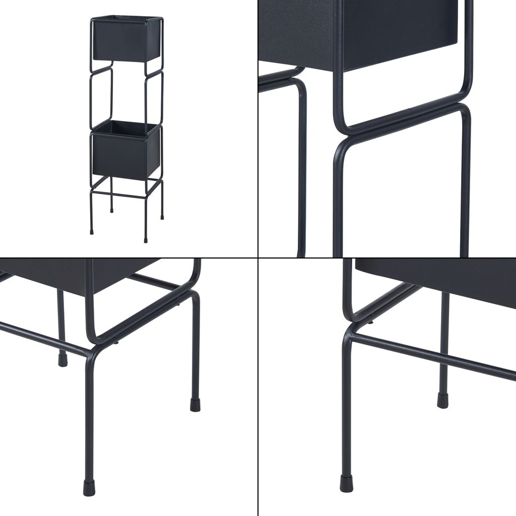 Pflanzständer ’Sveio’ mit 2 Kästen Metall 76 x 20 x 20 cm Produktbild 6